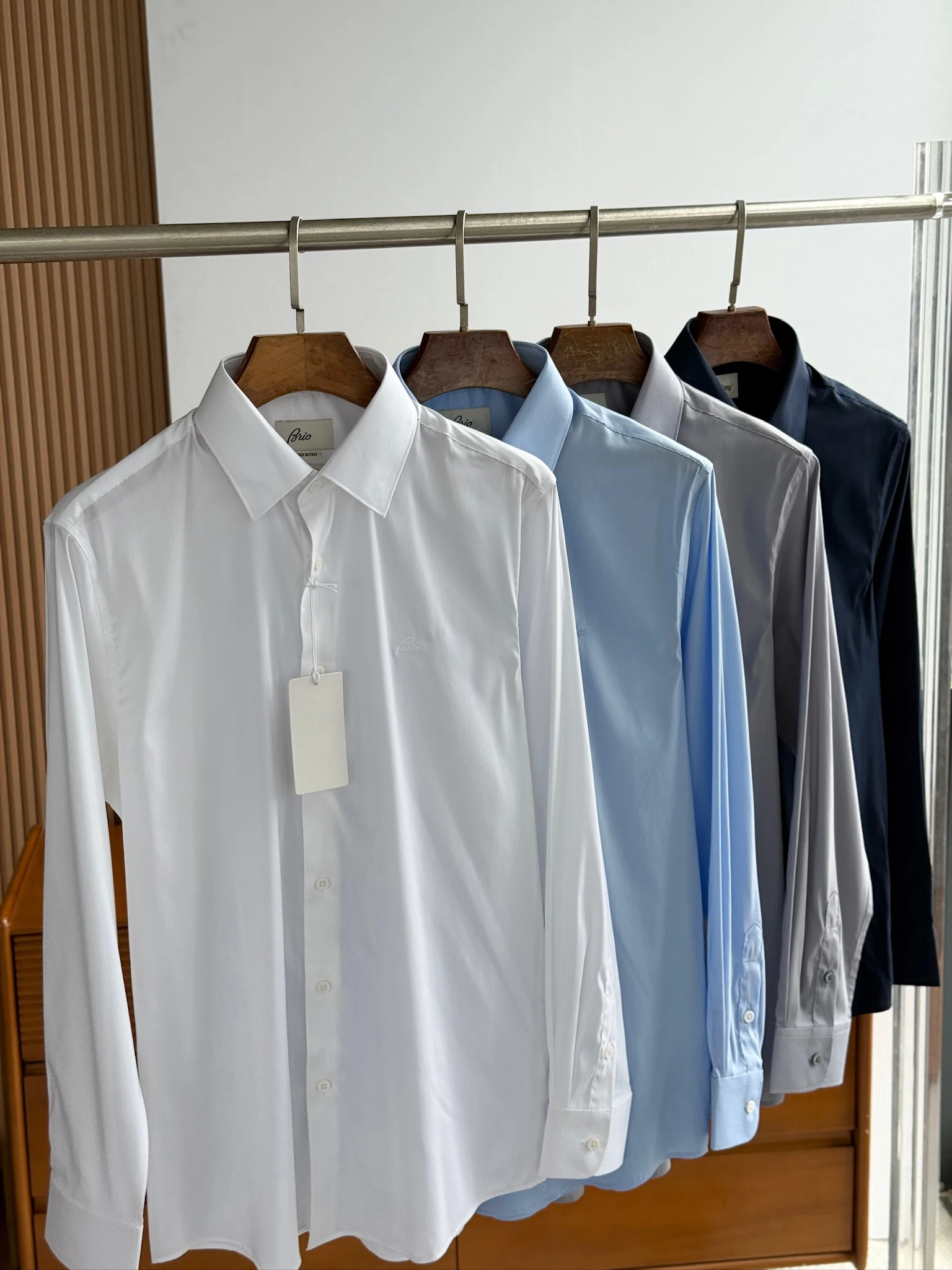 BLIYOSS College style Long-sleeved Men Casual High quality Striped Short sleeved Old Money Simplicity Advanced Fabric Size S-XXL