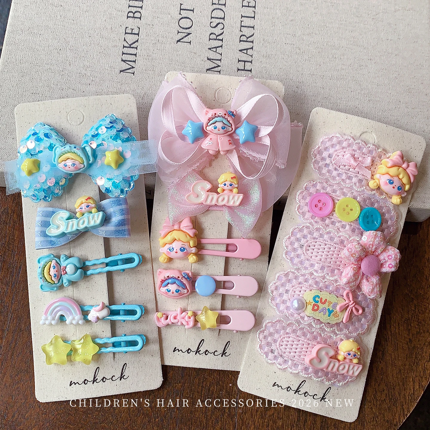 2026 Neue Coquette Prinzessin Spitze Pailletten Cartoon Haarspangen Set Schonende Haarklammern Rutschfeste Haarspangen für Baby Mädchen Kleinkinder Kinder Geschenk – Detail 2
