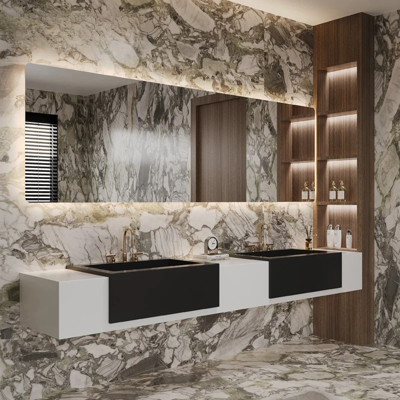 Hand-polished natural stone washbasin, marble countertop, luxury washbasin, suitable for patio, spa, bathroom, and vanity.