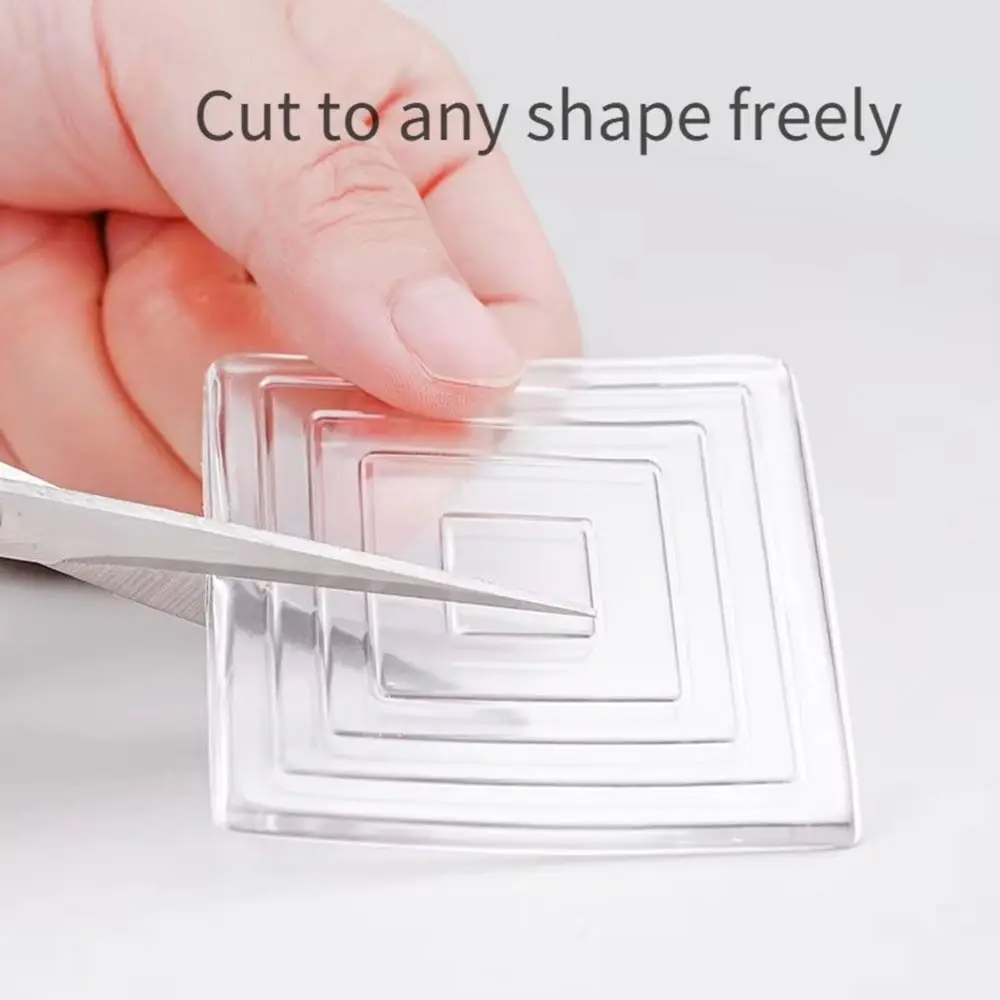 4Pcs Non-Slip Silent Table Foot Mat Transparent Washable Furniture Gaskets Anti-Moving Multi-functional Table Leg Gaskets