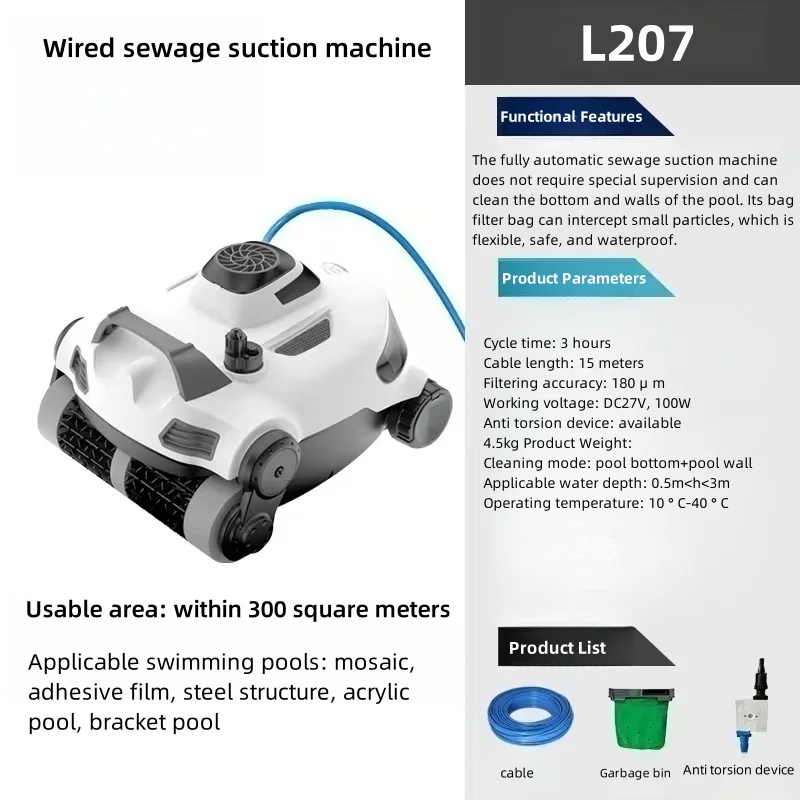 

Intelligent Wireless Robot Pool Cleaner Automatic Fish Pond Sweeping Machine Dirt Suction Equipment for Water Cleaning