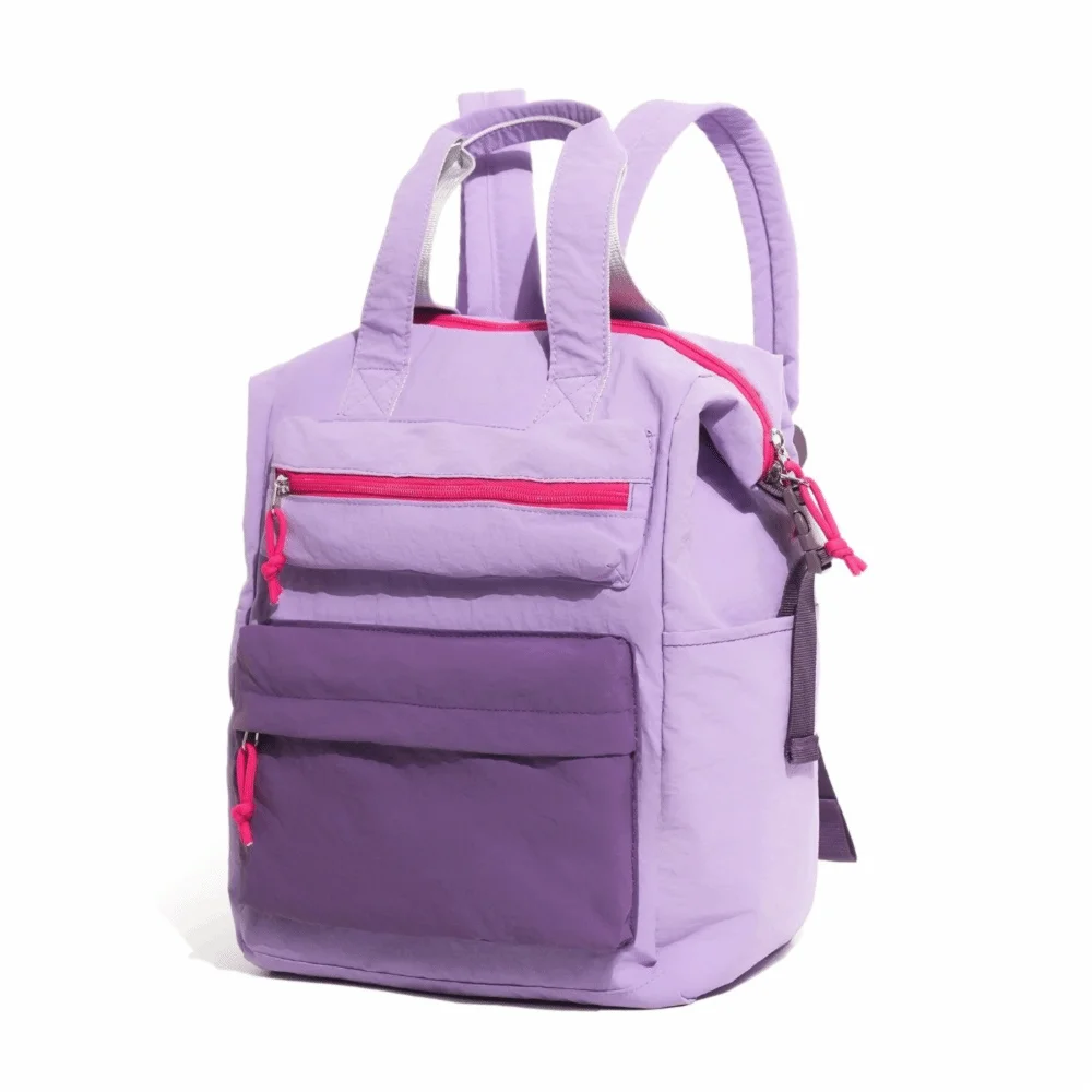 Large Capacity Dopamine Backpack Waterproof Adjustable Color Block Backpack Monkey Pendant Breathable Lightweight School Bag