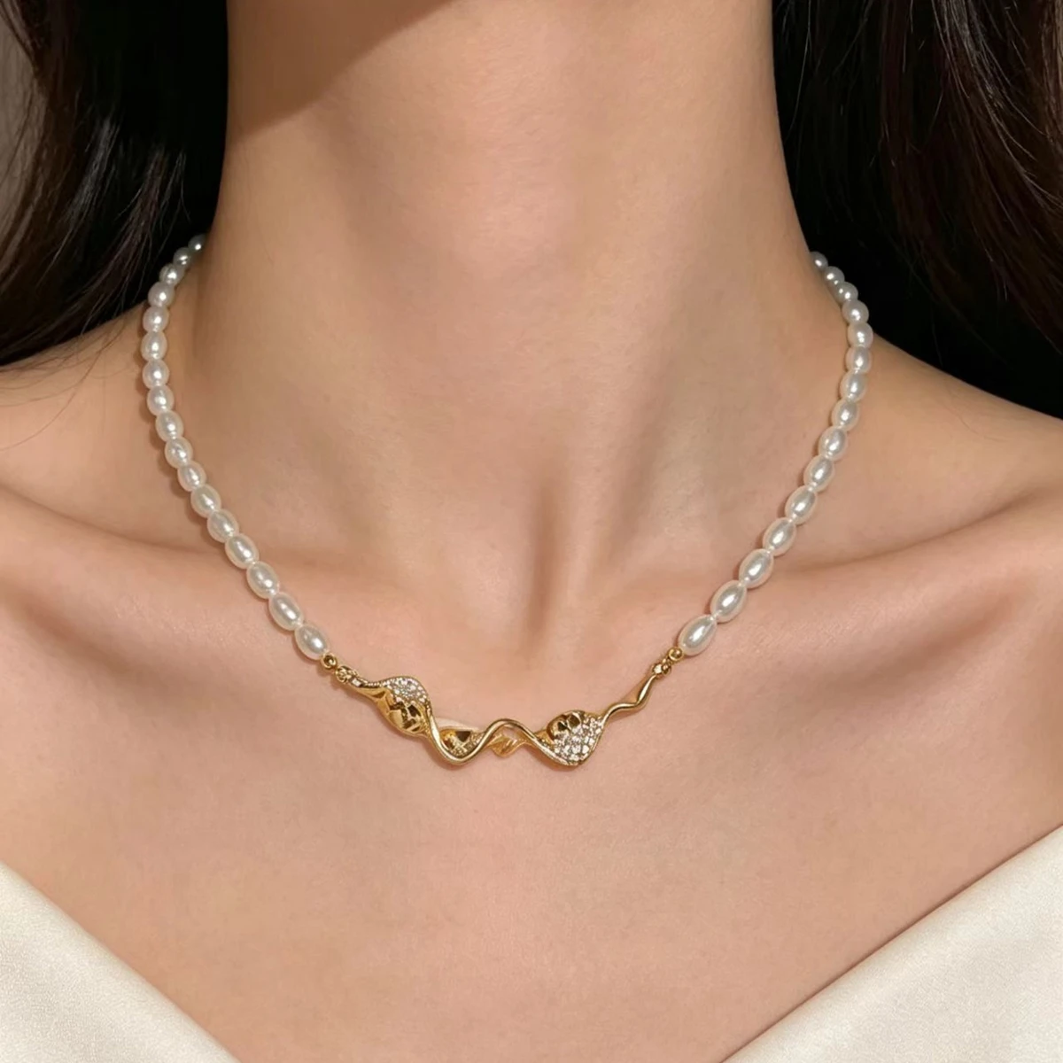Natural Aurora Colorful Freshwater Nuclear free Kexu Pearl Necklace Bracelet Set S925 Sterling Silver Love Extended Tail Chain