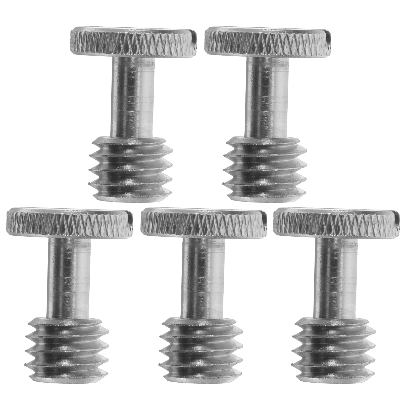 5 Pcs Tripod Camera Fixing Screw Thumb Quick Release Bolt Silver Iron - Nickel Plated