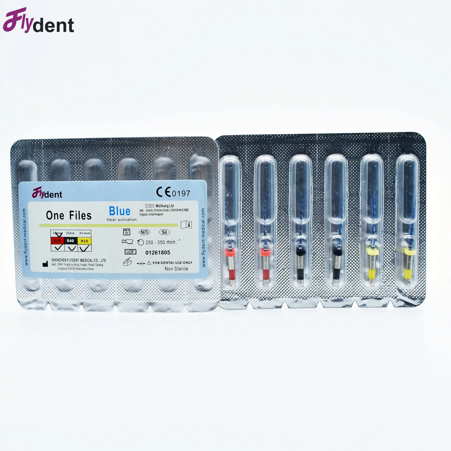 

Dental Instrument Reciprocate Blue Files Heat Activation Engine Use Soft Rotary Files Endondontic Root Canal NITI Dentist Tool