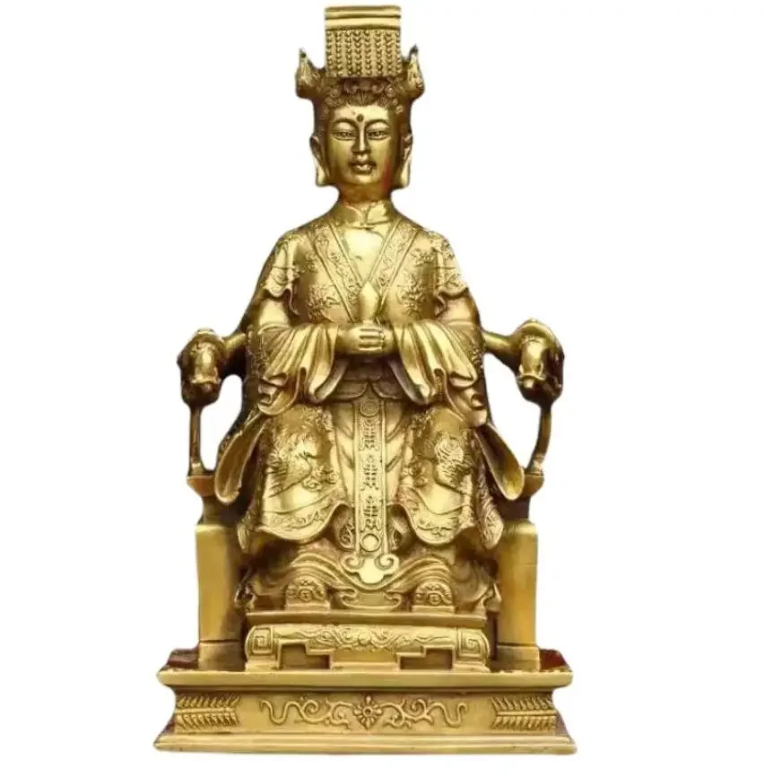 Copper Jade Emperor Bronze Statue Ornament Pure Copper Heavenly Zun Jade Emperor West Bronze Statue Family Offering Large Buddh