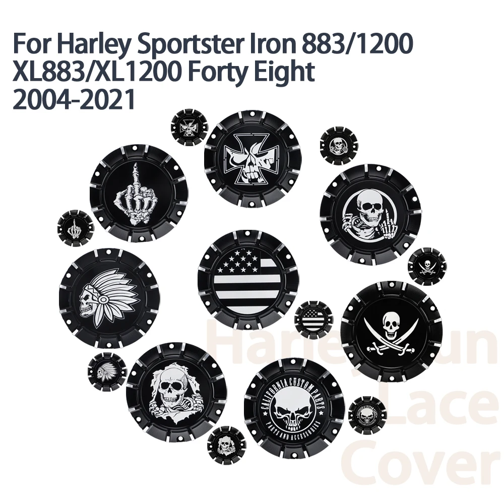 

For Harley Sportster Iron 883 1200 Forty Eight Seventy Two XL1200 Motorcycle Engine Derby Timer Cover CNC Clutch Side Covers