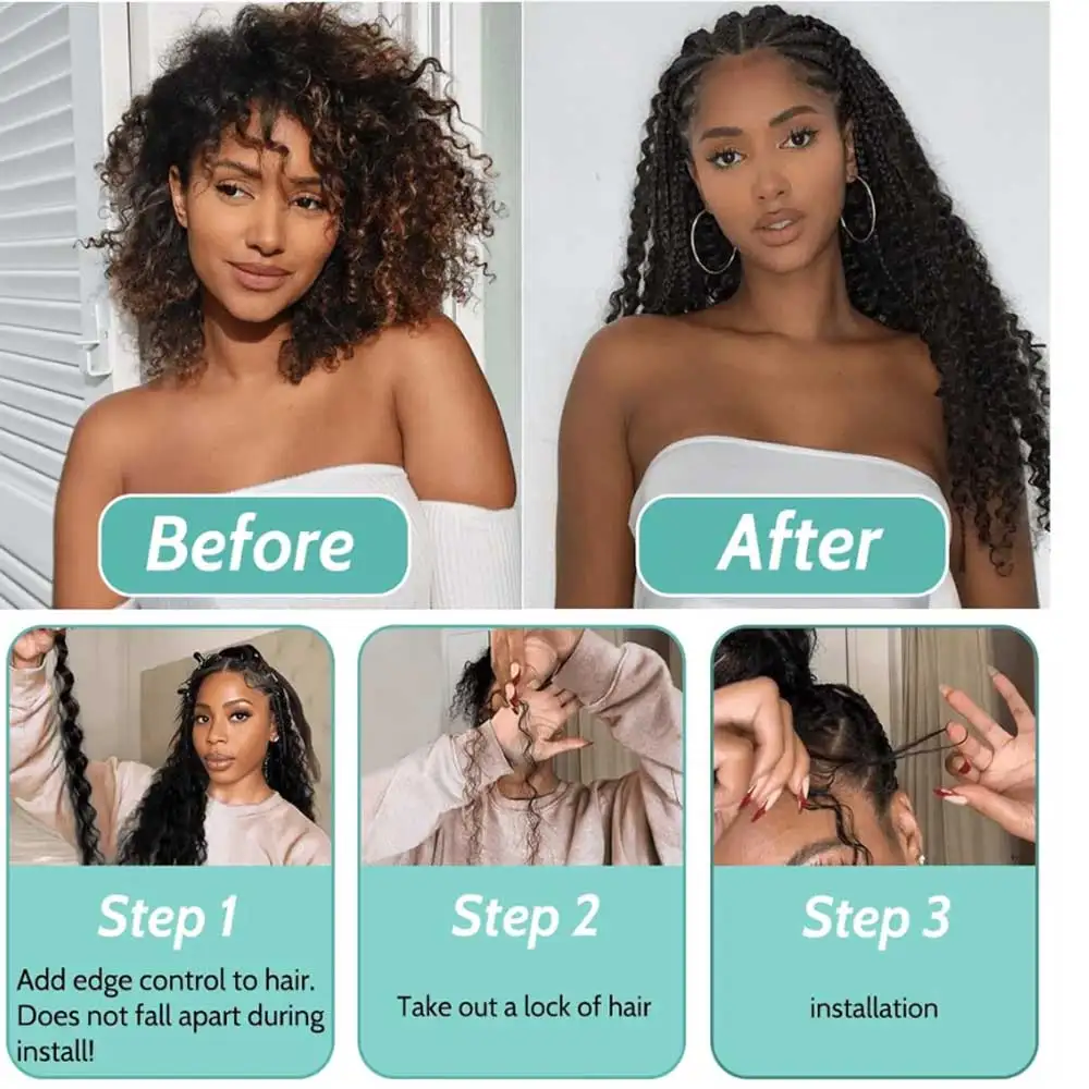 110 جرام 28 بوصة شعر بوهو مجعد للتضفير بدون عقدة 12A موجة عميقة السائبة البوهيمي 2 حزم/حزمة لون بني داكن 100% شعر بشري