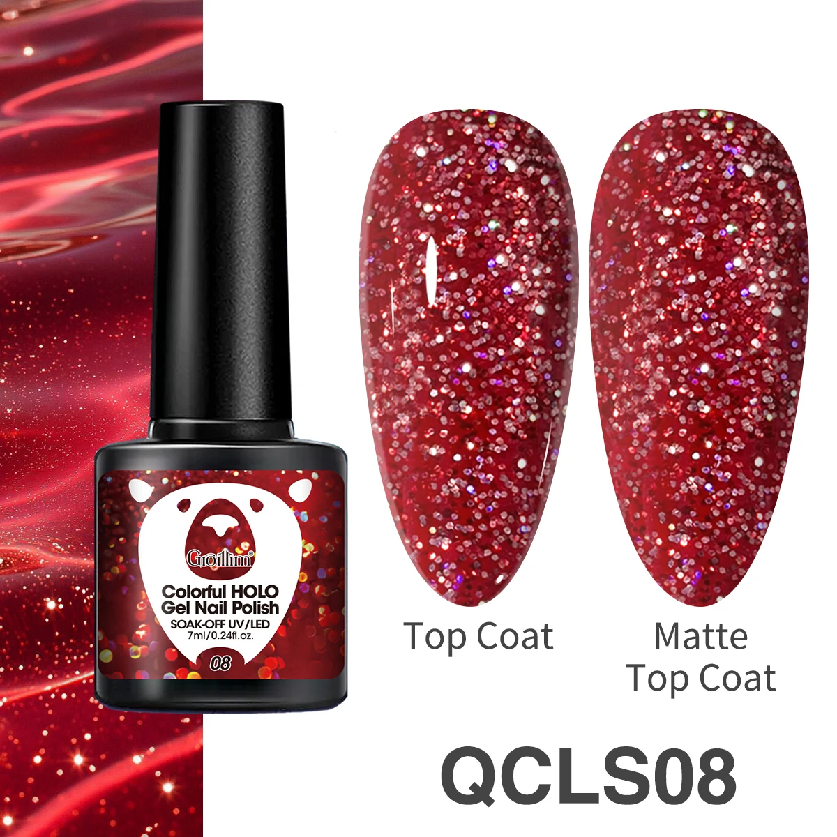 Esmalte gel Groillim Single Pack - requer luz LED, cores vibrantes, adequado para manicure diária, salão de beleza e uso doméstico,