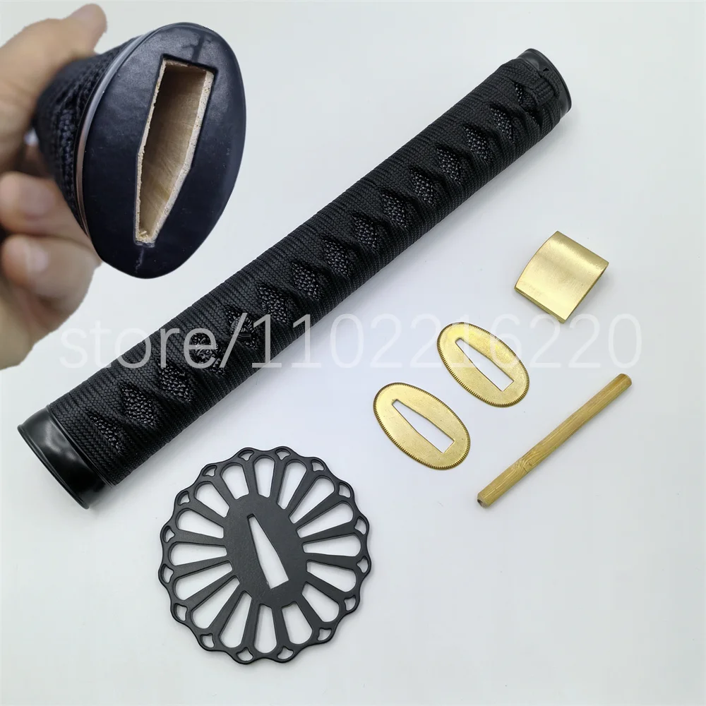 Very Cool Handle Tsuka Hilt Steel Iron Tsuba Handguard Fuchi Kashira Menuki Habaki Seppa For Japan Samurai Katana Sword Parts