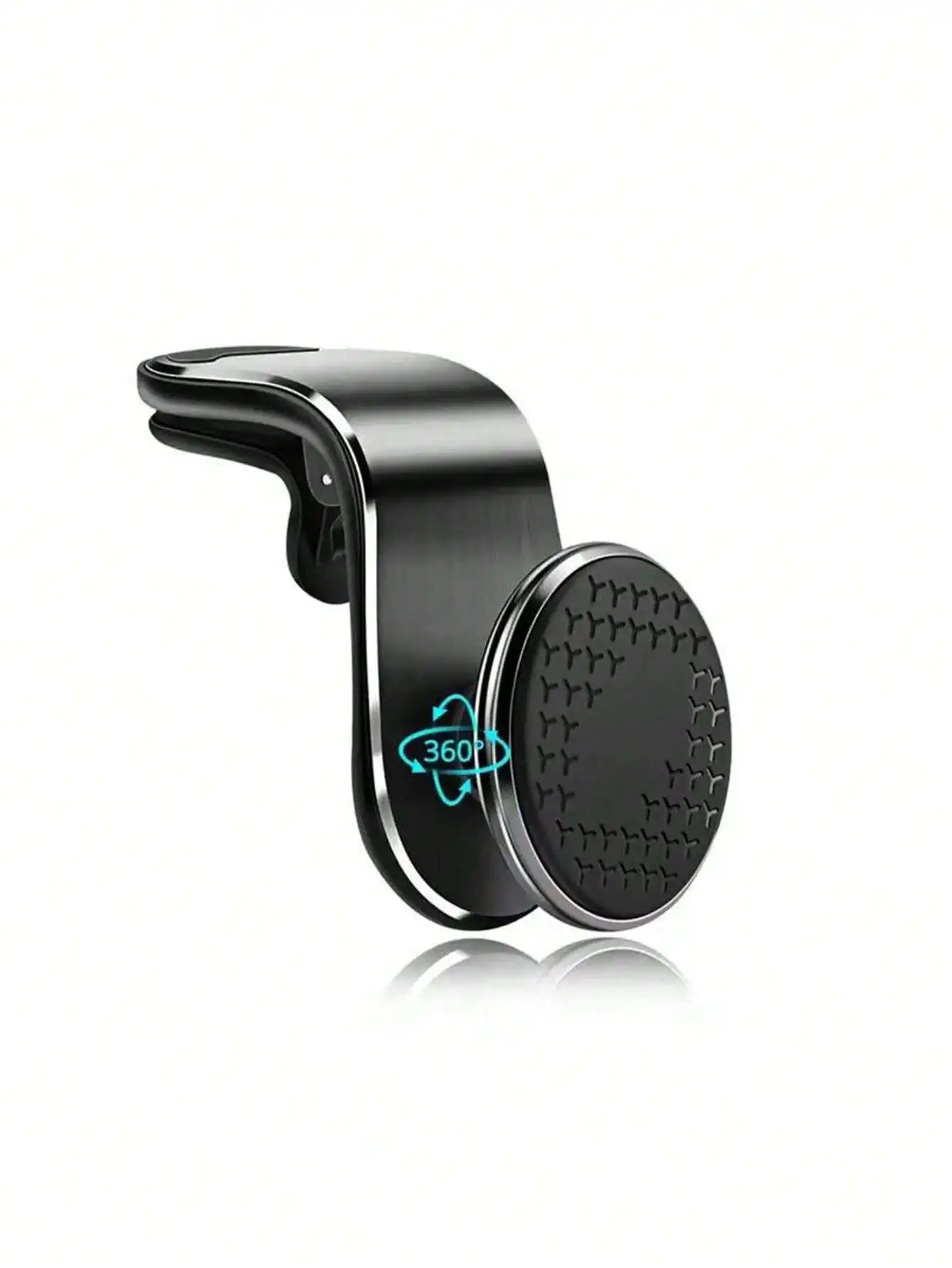 1 Stück schwarze, verbesserte Auto-Entlüftungs-Magnethalterung, Metall-Telefonhalterung, 360 °   Rotation, Navigation