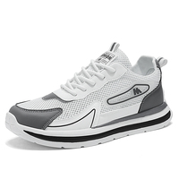Men's shoes 2025 summer new breathable white shoes men's trendy and versatile thick soled sports board shoes trendy shoes