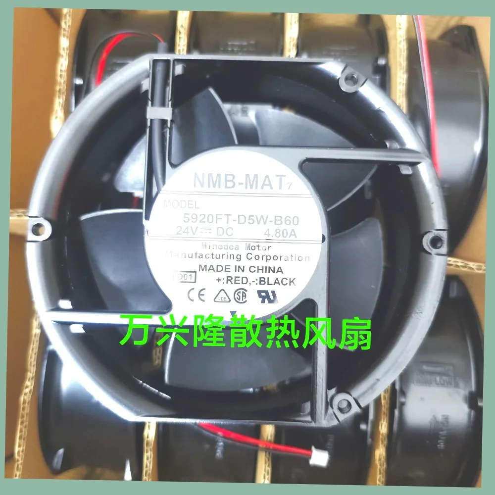 NMB 5920FT-D5W-B60 D01 DC 24V 4.80A 172x170x51mm 2-Wire Server Cooling FanFor  Industrial Equipment Ventilation