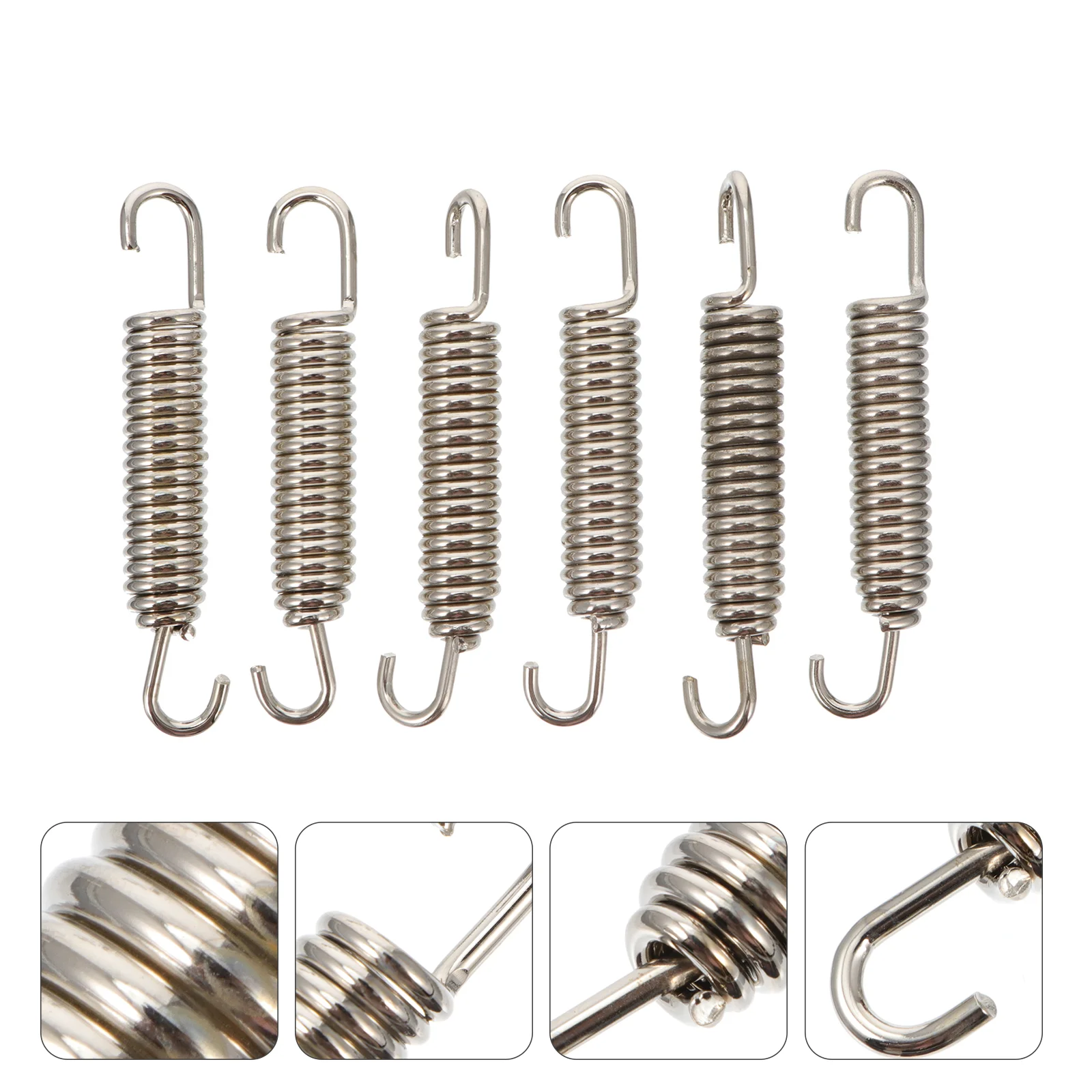 

6 Pcs Spring Motorcycle Car Exhaust 600X100X100CM Stainless Steel Tension Motorbike System