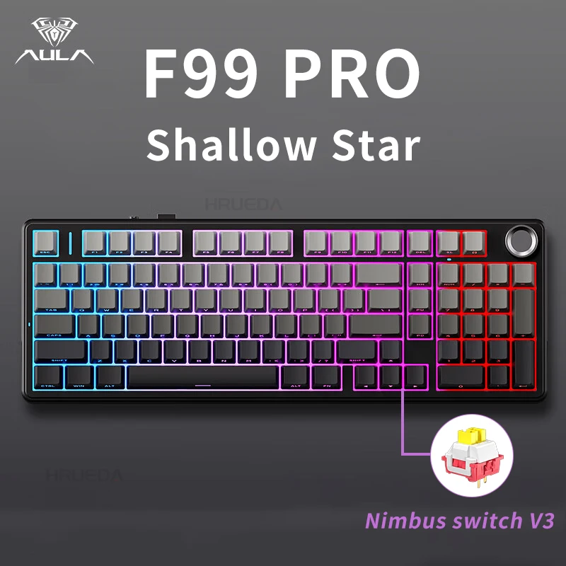 AULA-F99 proメカニカルキーボード,ワイヤレス,有線,3モデル