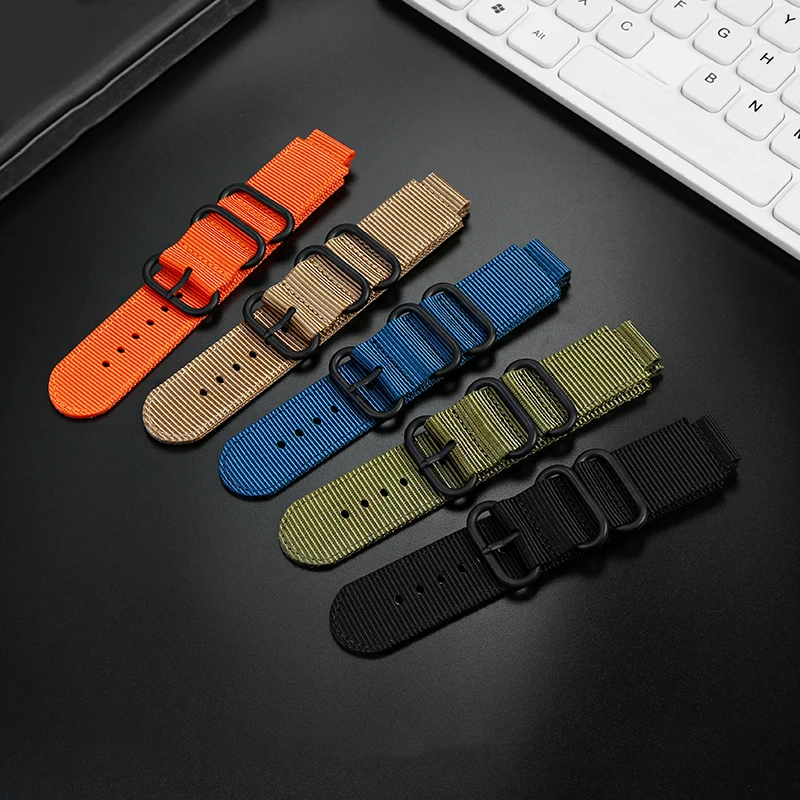 Modified Nylon Watch Band for Casio AE1200WH/1300/1000/1500 AE-1200 A158W A159 Waterproof Outdoor Sports Wrist Strap 24*18mm