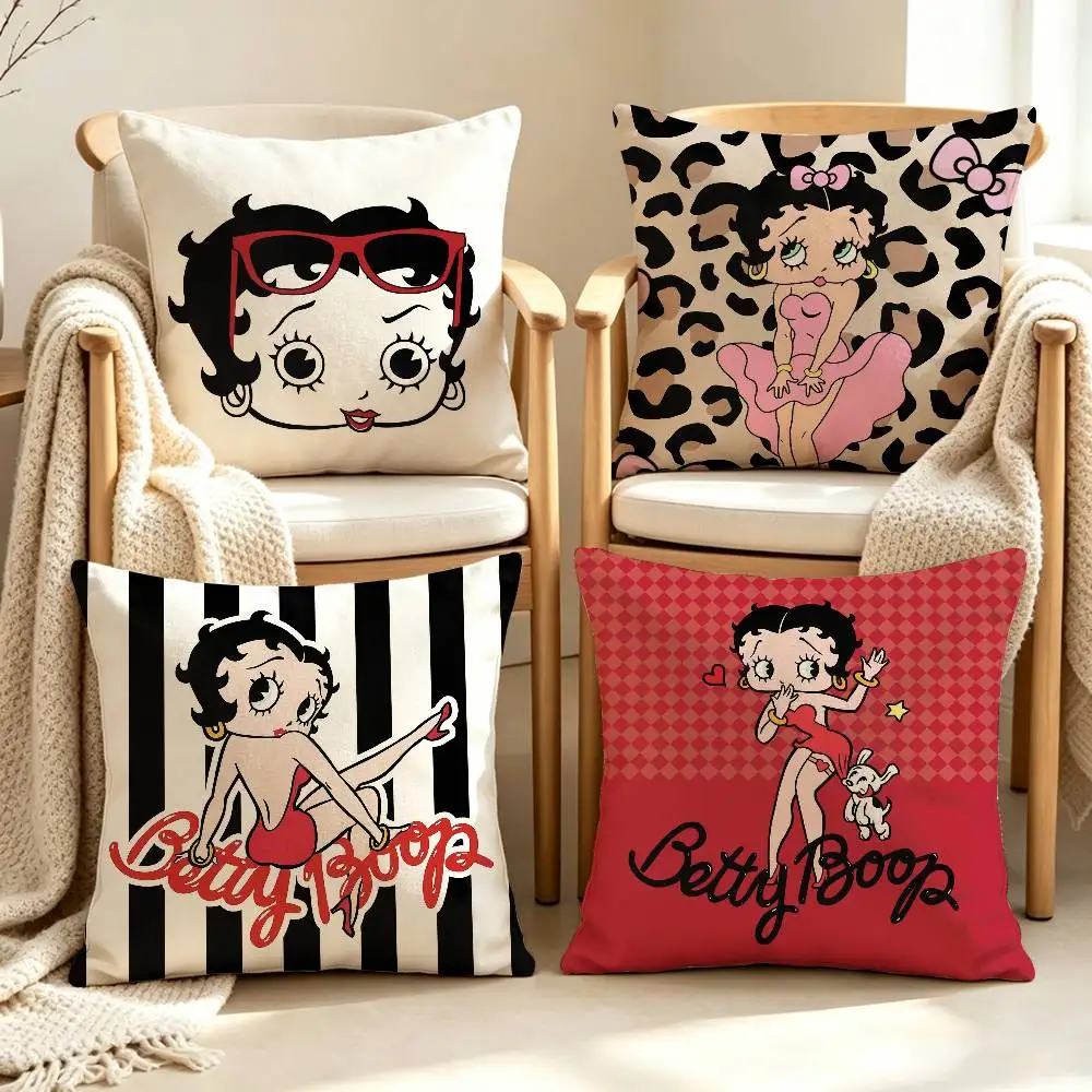 So cute B-Betty B-Boop Custom Double Sided Print Square Pillow Cushion Cover