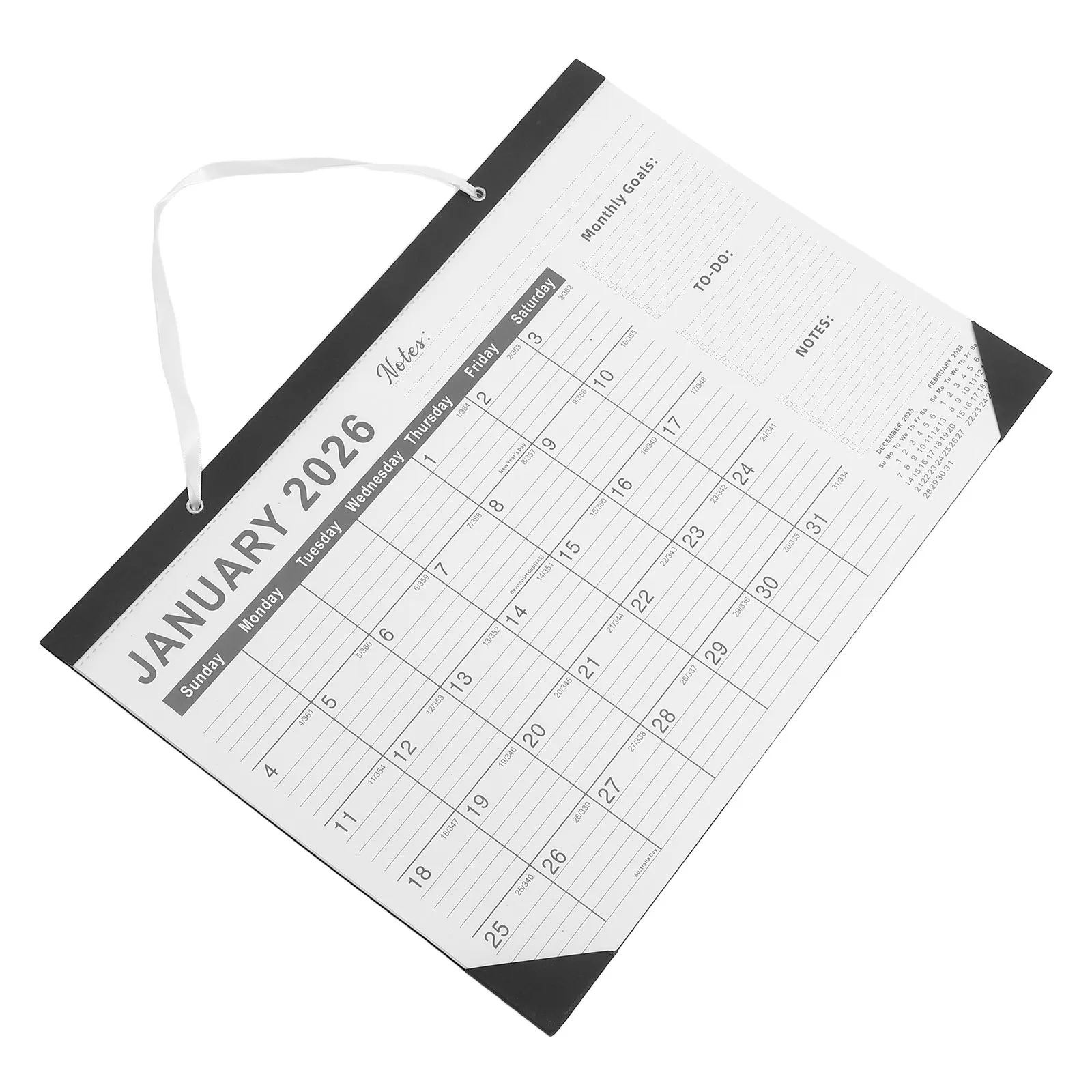 

Wall Calendar 2026 18 Month 2026.1-2027.6 Hanging Monthly Planner with Holidays Large Blocks Home Office Family Scheduling