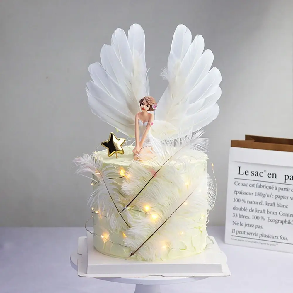 أفضل مُزيّنات كعكة أجنحة للمناسبات المختلفة: تجربة مُفصّلة مع 1pc Cute Angel Wing Feather Cake Topper