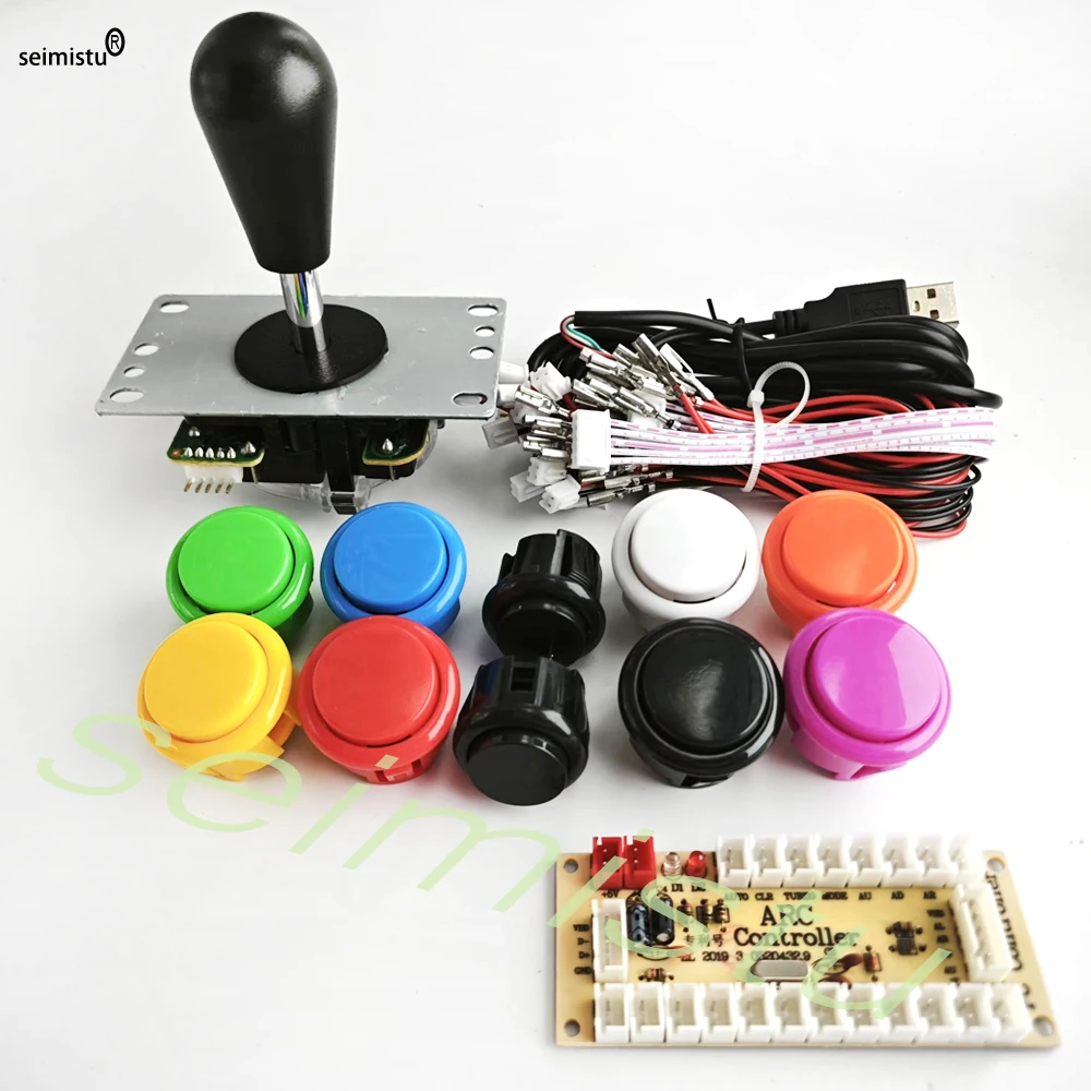 Copy SANWA kit Game Machine Arcade Console DIY Kit Push Buttons For PC Raspberry Pi Zero Delay USB Board Controller