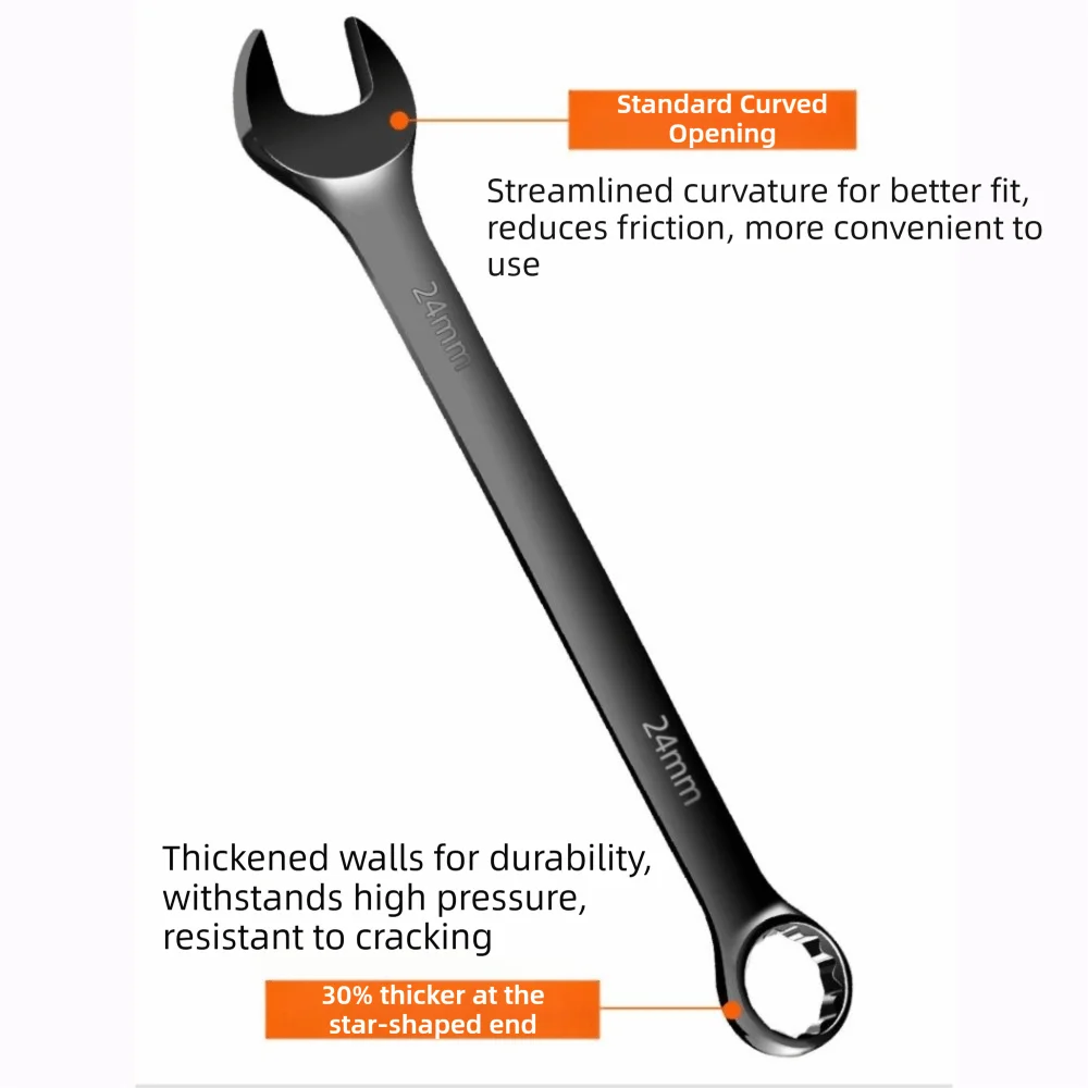 Repair Tool 6-32mm Combination Wrench High-speed Steel Opened Ring Open-ended Spanner Metric Repair Wrench Household Repair