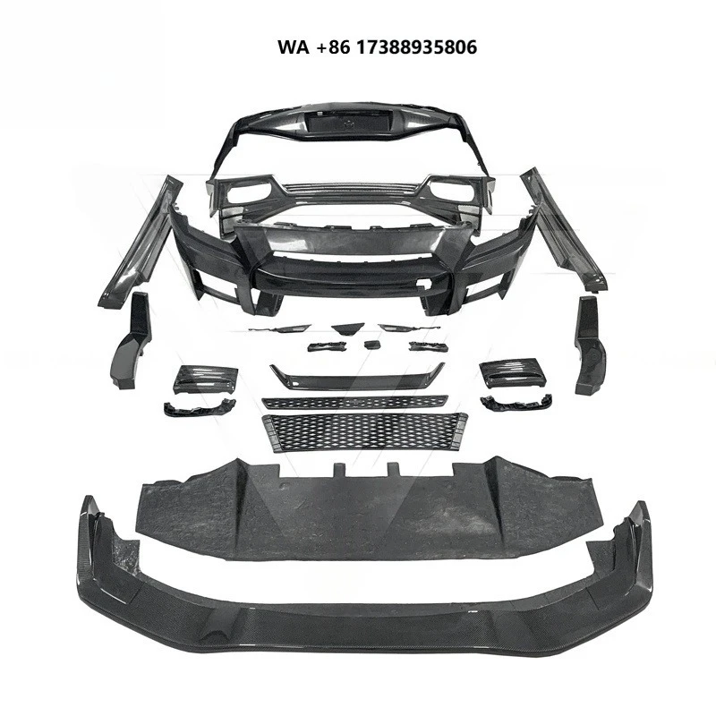 2017 Ver Nismo Style PP + Half Carbon Fiber Body Kit for GTR R35 2008-2016 PP Car Bumper Carbon Fiber BodyKit