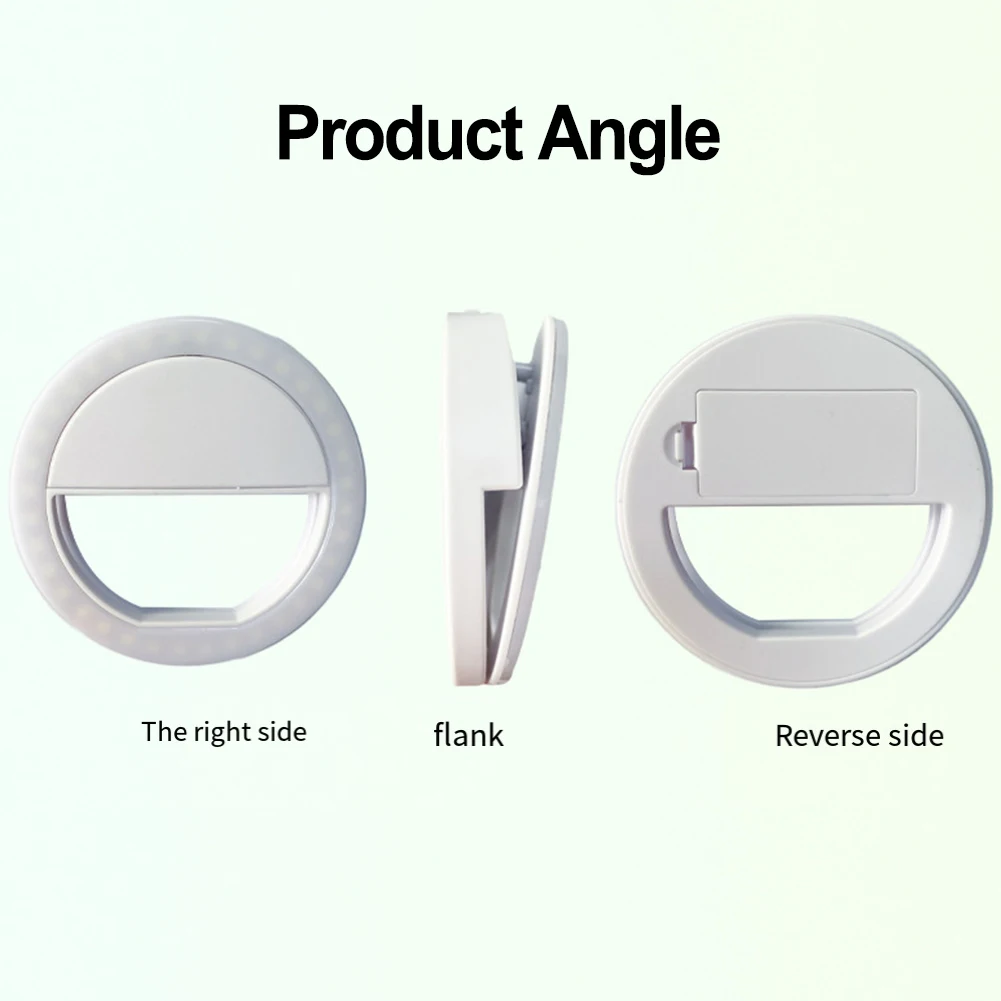 Built In Battery Easy To Use Mini Mobile Phone Ring Light LED Beads LED Self Timer Ring Light LED Self Timer Ring Light Beauty