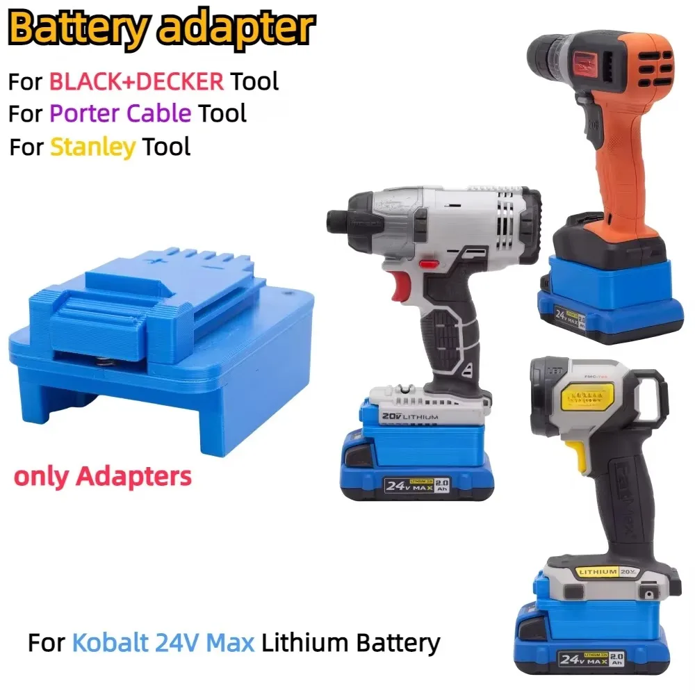 

Battery Adapter for Kobalt 24V Li-ion Battery Converter To Porter Cable/ Black+Decker/Stanley 20V Power Tools(Only Adapter)