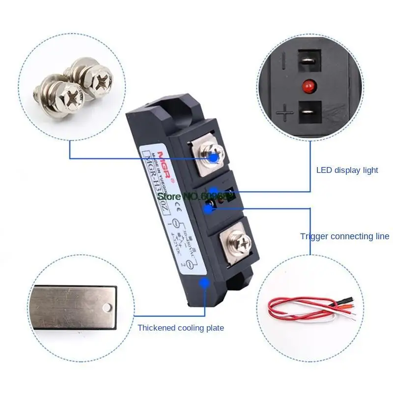 LED Indicate Industrial Solid State Relay SSR DC-AC MGR-HS360Z MGR-HS380Z MGR-HS3100Z MGR-HS3120Z Switch 60A 80A 100A 120A 200A 