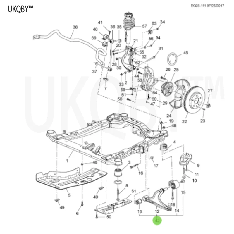 Suitable for 13-16 Ca di ll ac XT S lower arm driver's seat left front lower suspension triangle support arm 23121590