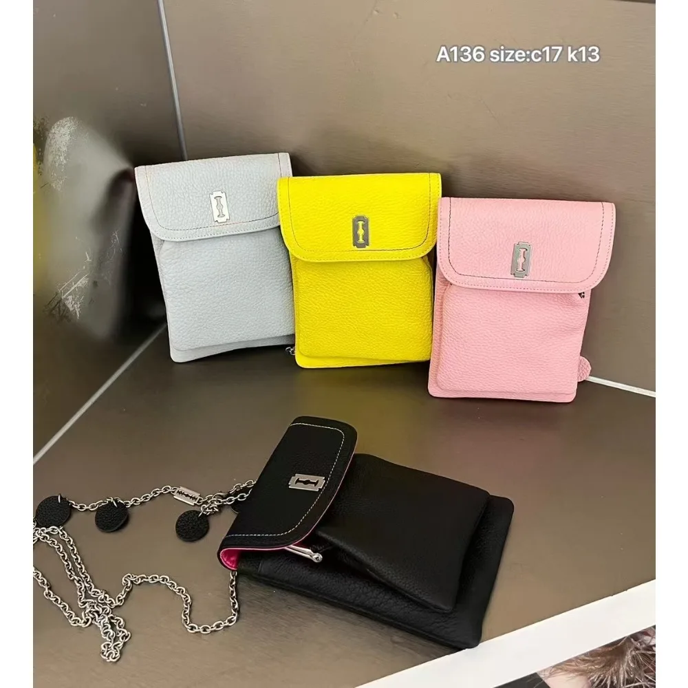 شعبية الجلود تغيير حقيبة الأزياء تنوعا سلسلة حقيبة صغيرة الرجال النساء مع نفس النمط رسول حقيبة الهاتف المحمول المد