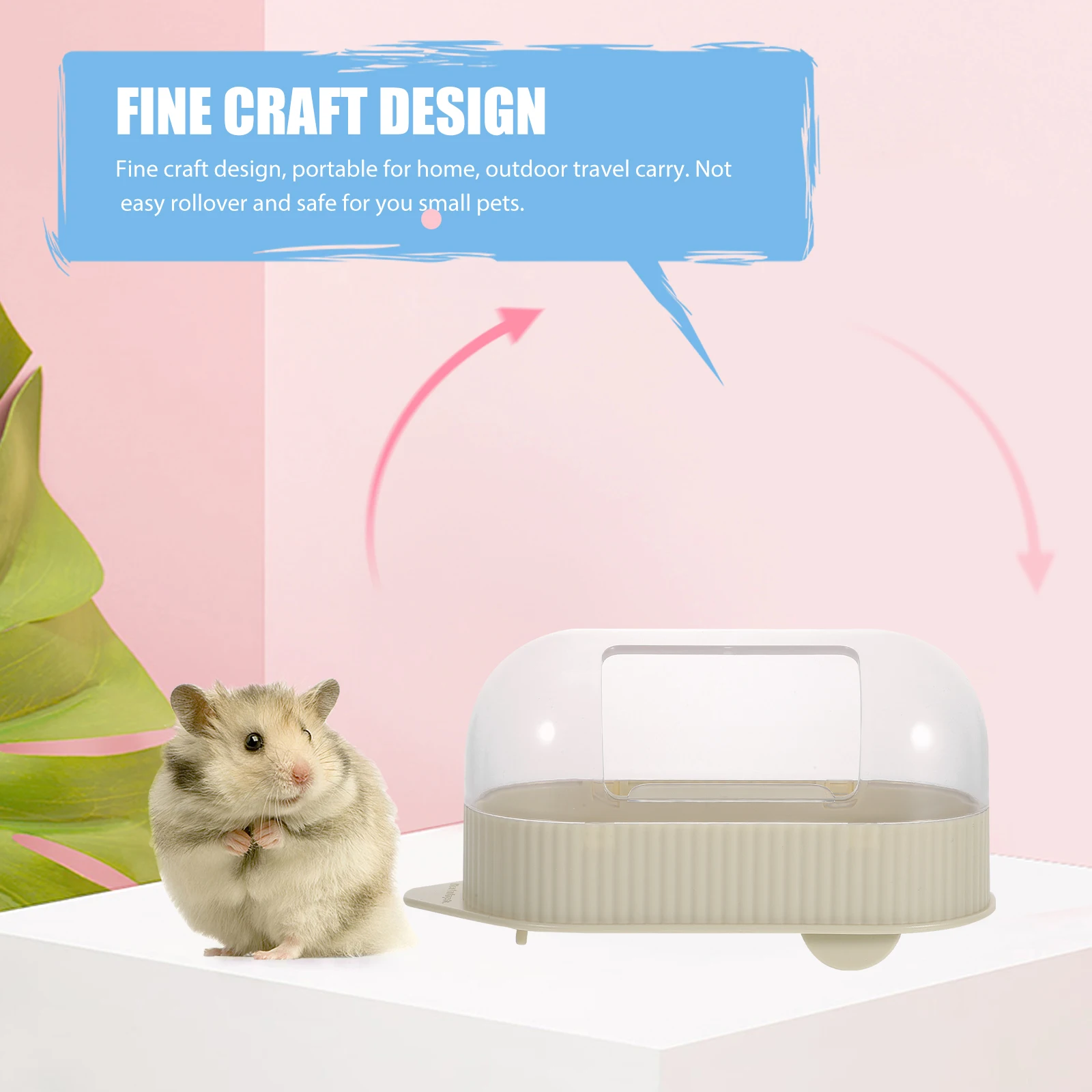 

Hamster Sand Bath Small Pet Bathroom Safe Material Compact Sand Bath Container Easy Clean Hamster Bathtub for Rats Mice