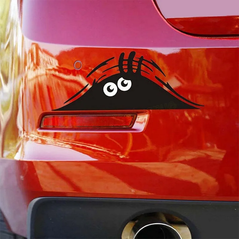 Peep Monster 3D Car Sticker Cartoon Sand Dune Funny Scratch Sticker Waterproof Anti-scratch Car Decoration Car Accessories