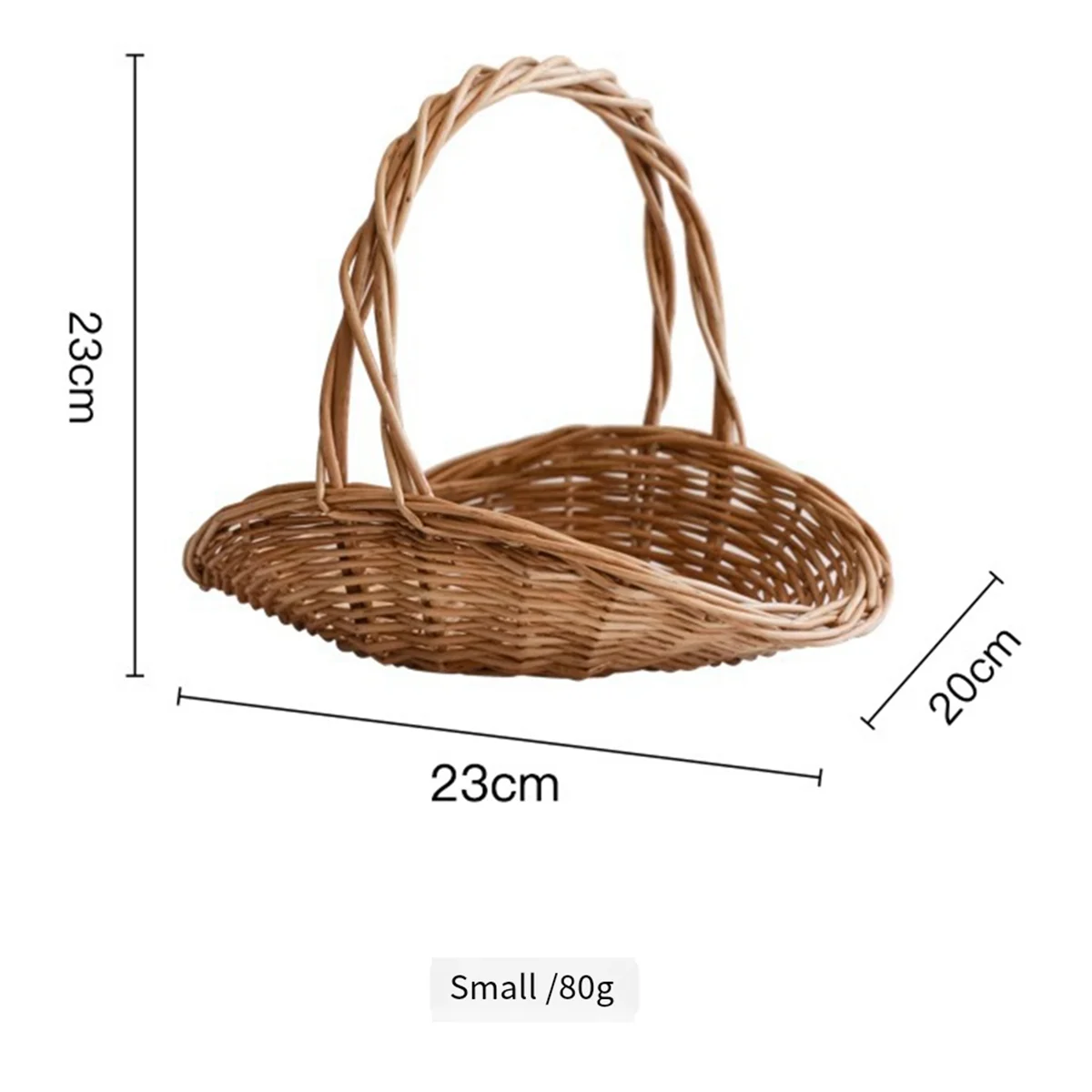 Picnic Basket Easter Candy Basket Wedding Flower Girl Baskets Fast Food Basket Woven Pantry Organizer image 4