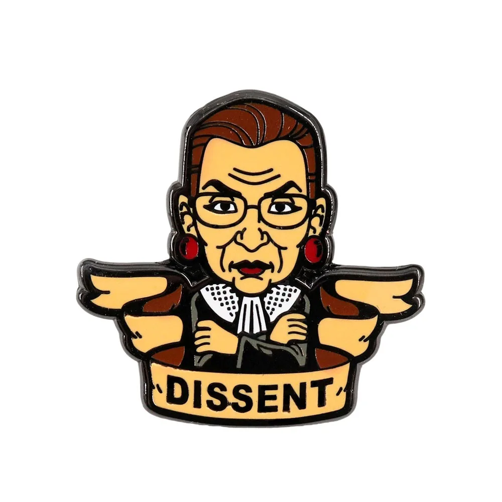 Feminism I Dissent Enamel Pins Ginsburg Chief Justice Lapel Badge Brooch Decoration Jewelry