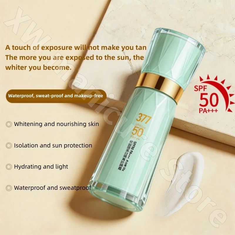 Brightening Isolation Sunscreen Ice Muscle Clearing Before Makeup Isolation Three-in-one Gloss Refreshing Unisex Sunscreen 30g
