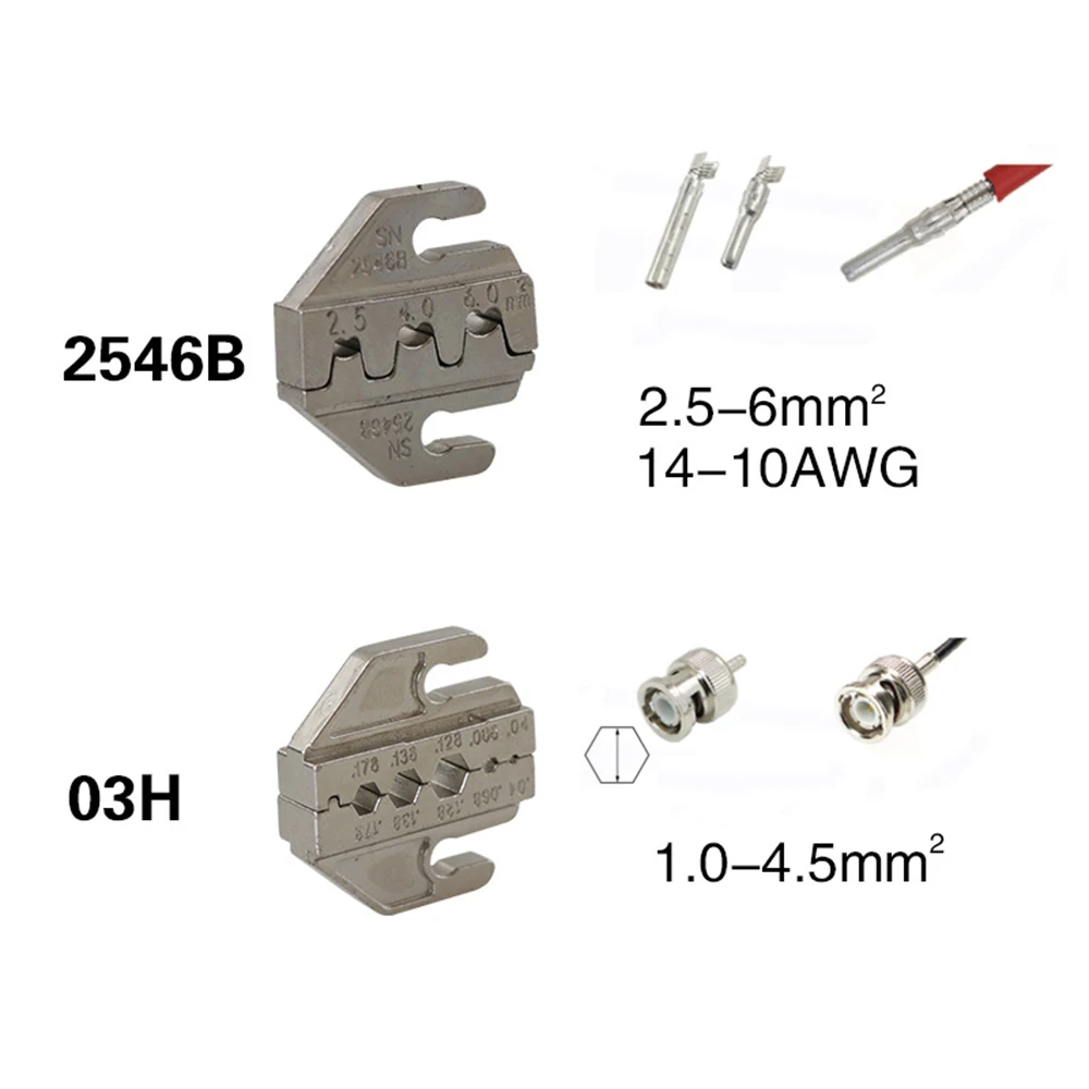 SN Series Crimping Pliers Jaws SN-58B/06WF/02C/2546B/03H/6/2549 For Crimping Cap Spring Insulated Terminal Jaw 4mm/Pliers 190mm