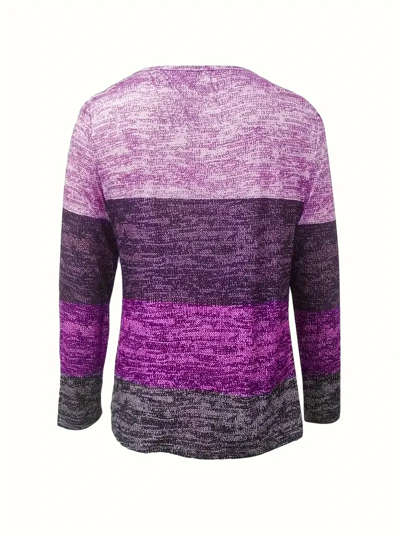 Otoño e Invierno Popular europeo y americano cuello en V cremallera empalme de manga larga estampado flor quemada camiseta de mujer fo