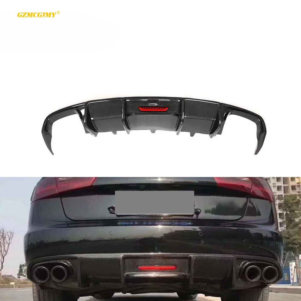 

High Quality Carbon Fiber Car Rear Bumper Diffuser For Audi A6 C7 2016-2018 Rear Diffuser