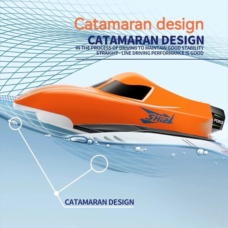 Weili Wl915-A Barca telecomandata senza spazzole ad alta velocità da 43 cm Completamente proporzionale Rc Barca veloce Anti ribaltamento Modello giocattolo 14+ regalo