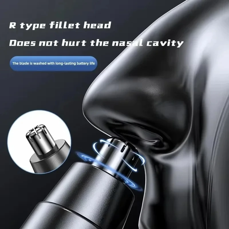Absolute Black Electric Nose Hair Trimmer Ear and Nose Hair Trimmer Professional Painless Nose Hair
