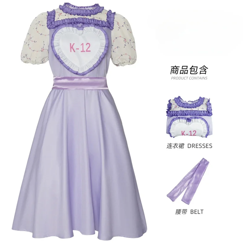 K12 Crybaby Angelita Fashion Cosplay Costume Women's Pink Purple Dress Melanie Martinez Sweet Outfit for Girls Halloween Costume