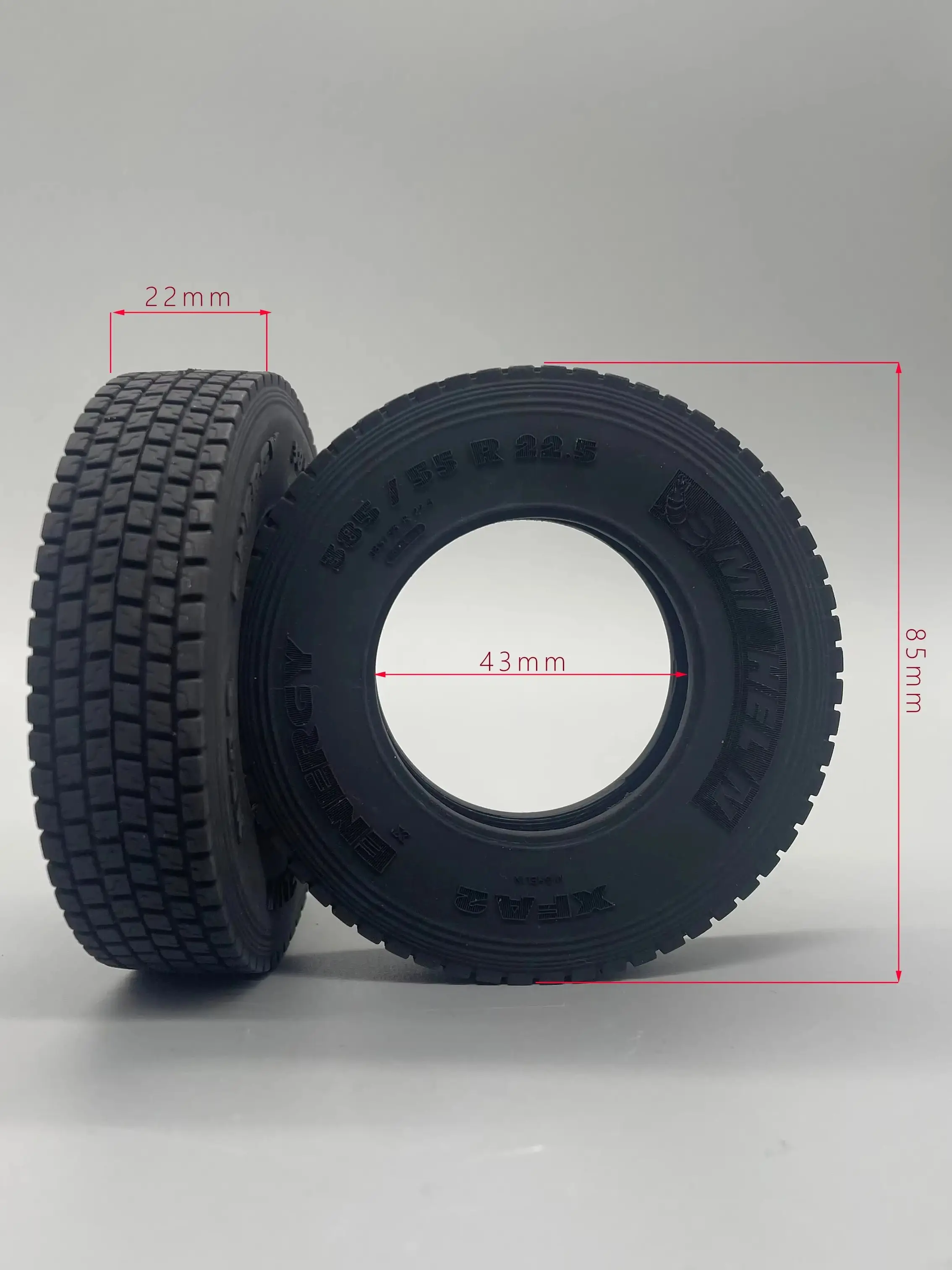 1/14 RC Gummireifen für Michelin-Reifenmodell für Tamiya 1/14 ferngesteuerte Traktoren, LKW-Anhänger, DIY-Zubehör, Reifen, Ersatzteile