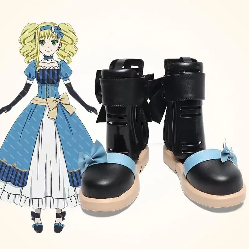 Anime Black Butler Kuroshitsuji: Book of the Atlantic Elizabeth Ethel Cordelia Midford Lizzy Cosplay Shoes Boots Halloween Party