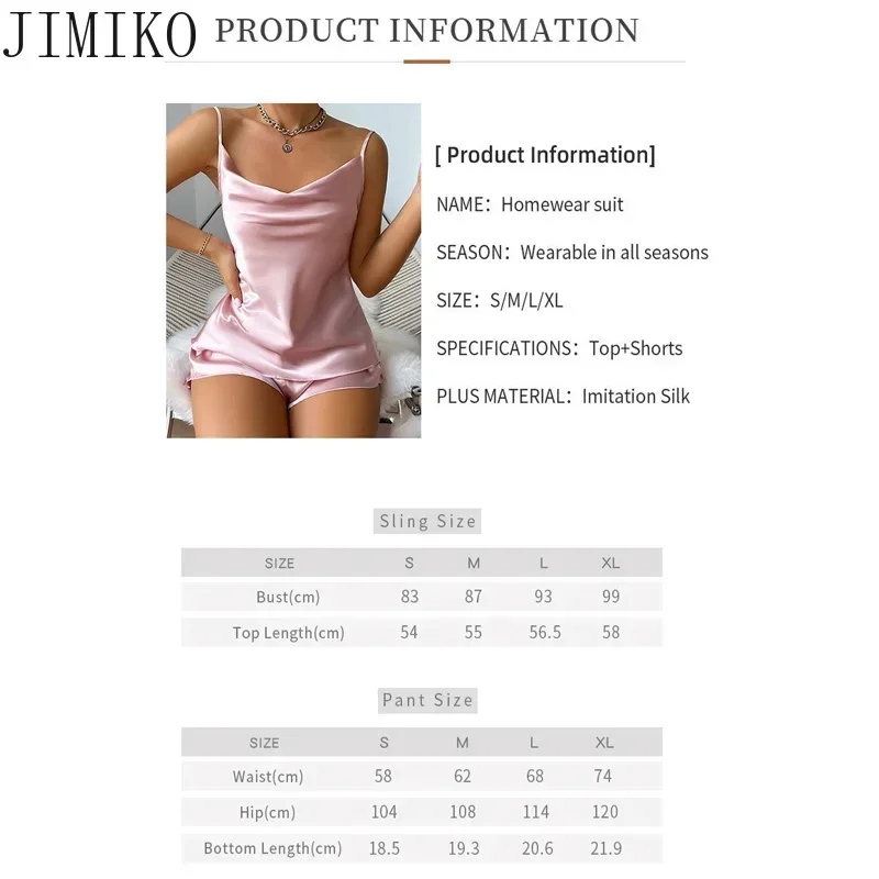 Silk Pajamas Set for Women Satin Backless Lingerie Pjs Cami Top and Shorts Nightwear Lingerie V-Neck 2 Piece Soft Silk Pajamas