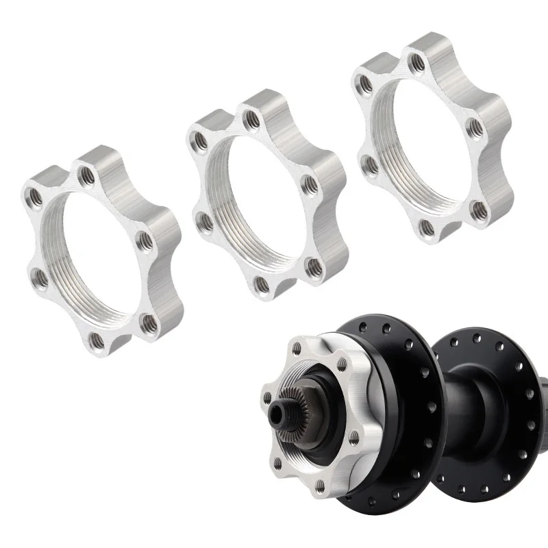 MUQZI 2Pcs 44mm 48mm Bike Hub Disk Disc Brake Rotor Adapter Freewheel Threaded Hubs 6 Bolt Flange MTB Road Bicycle Accessories