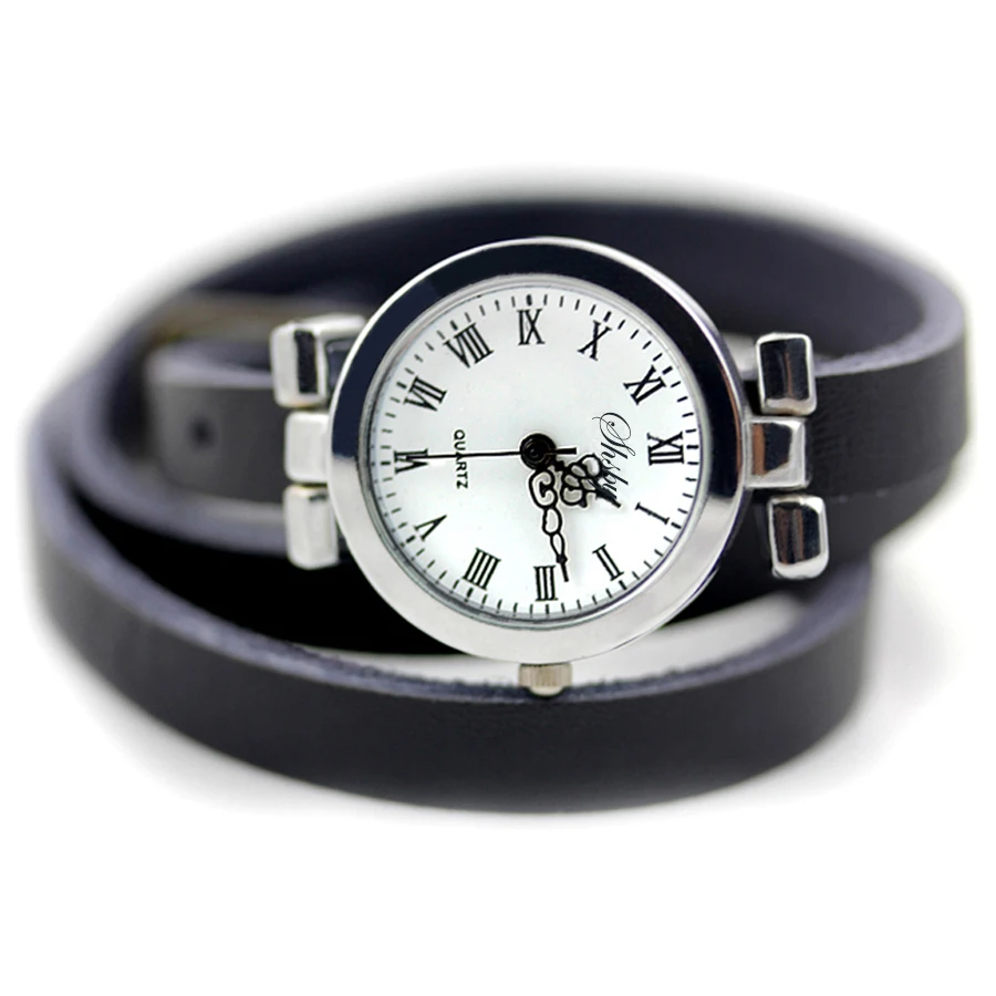 Shsby-reloj largo de cuero para mujer, accesorio de moda, Estilo Vintage romano, novedad