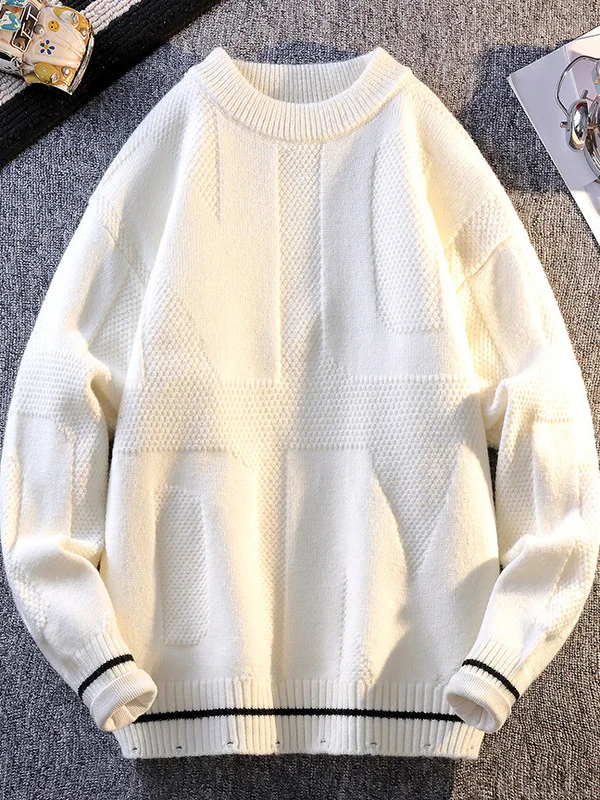 

New Autumn Winter Thiened Knitted Sweater Casual Inner Wear for Teens Boys Faionable Versatile Base Layer irt ZPB Brand