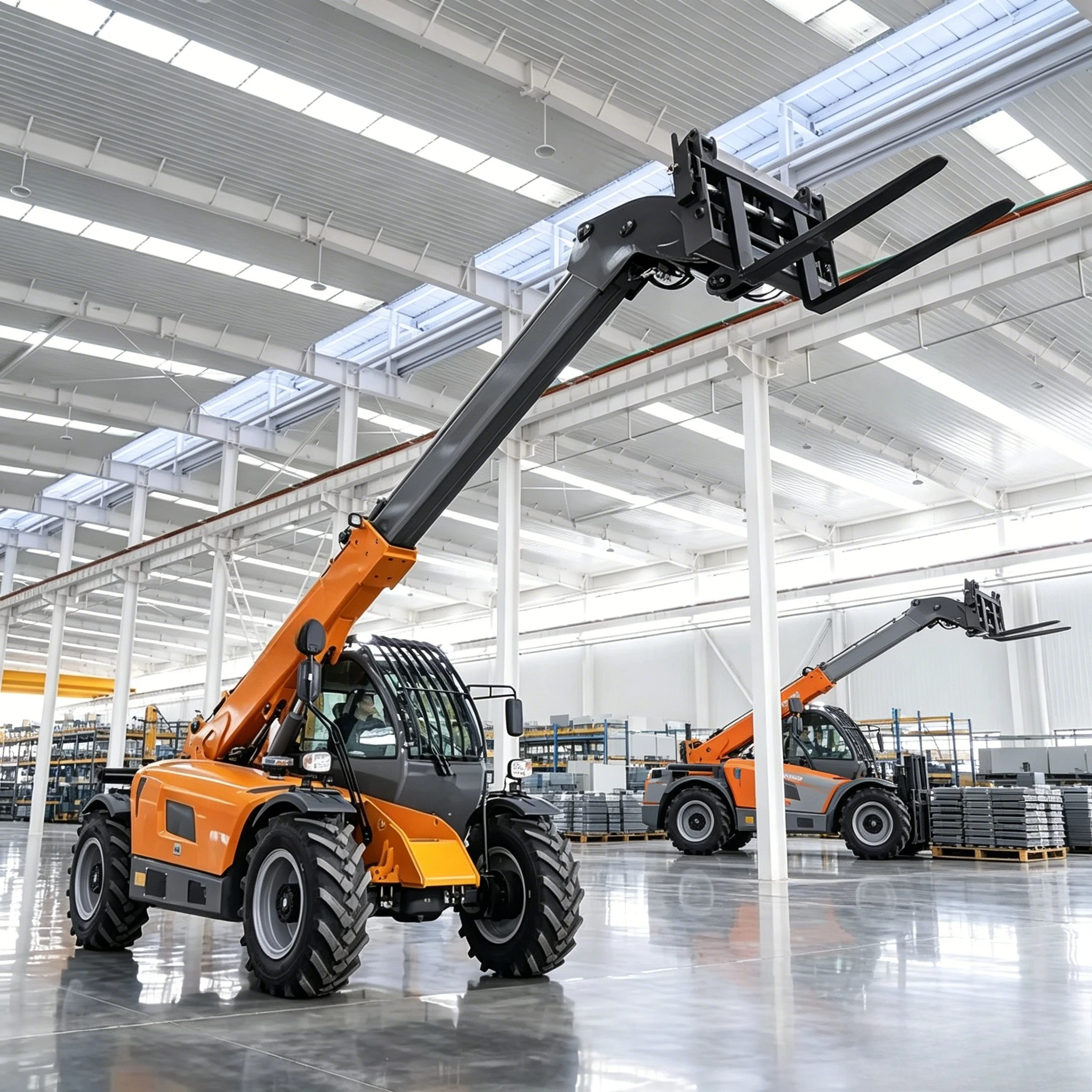 High Performance New 4 Wheel Drive Construction Telescopic Boom Forklift 4 Ton 5 Ton Telescopic Forklift Telehandler customized