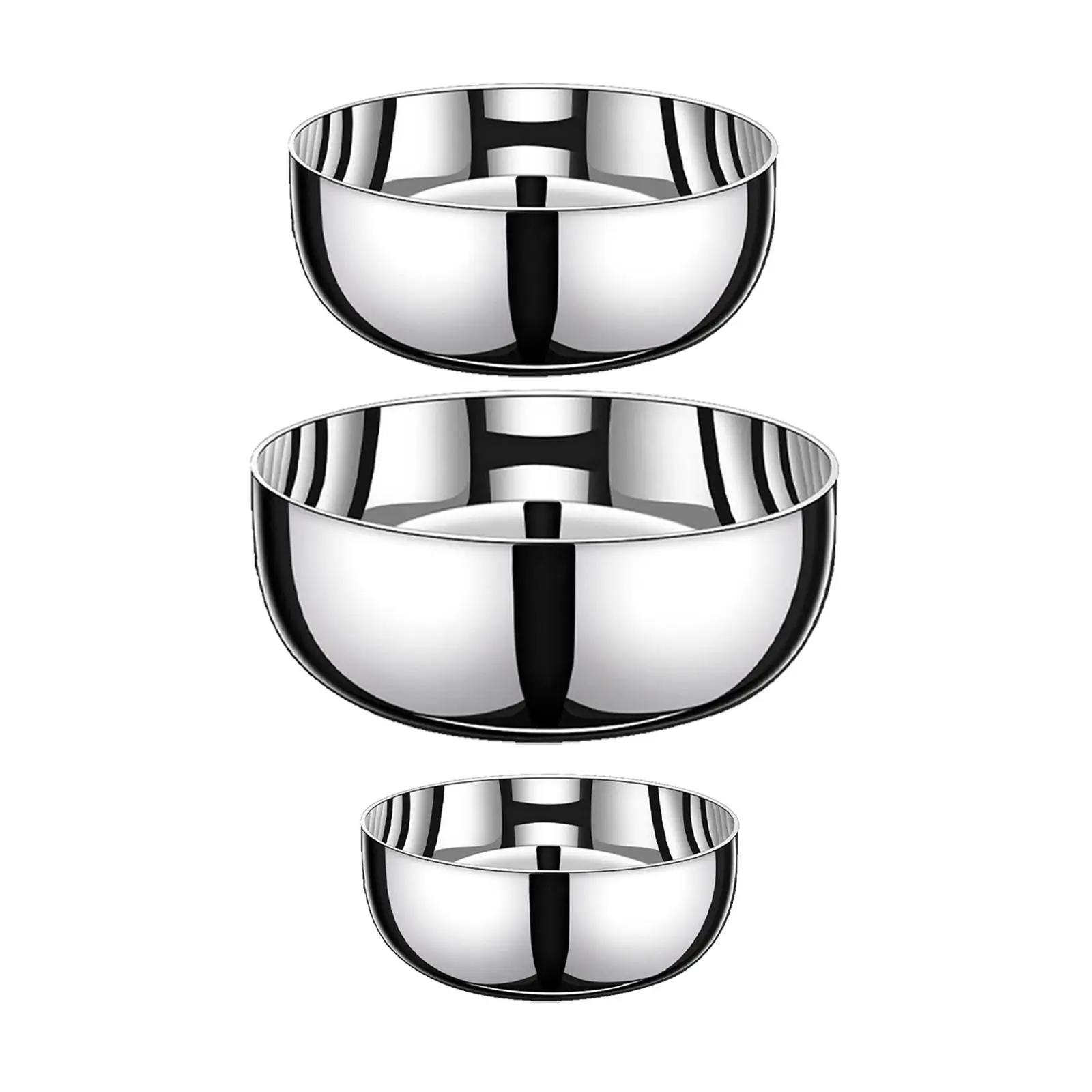 Edelstahl Tiefe Rührschüssel Antihaftbeschichtet Verstärkt Multifunktionales Waschbecken zum Mischen Lebensmittelaufbewahrung Pfannkuchen Backen